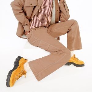 Aritzia TNA Workwear Dusty Peach Pink Greenwich High-waisted painter pants Chasm